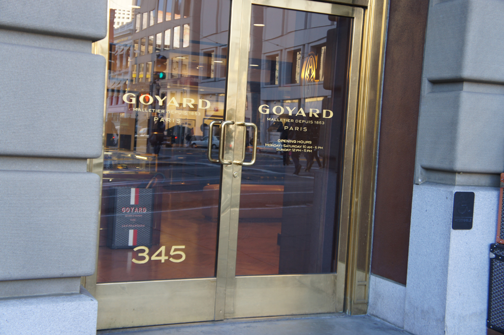 The Goyard Boutique is in San Francisco.